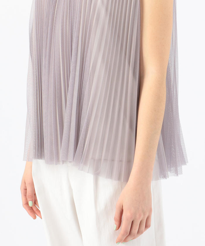 セール 40%OFF】シャンブレーチュールアシンメトリープリーツ