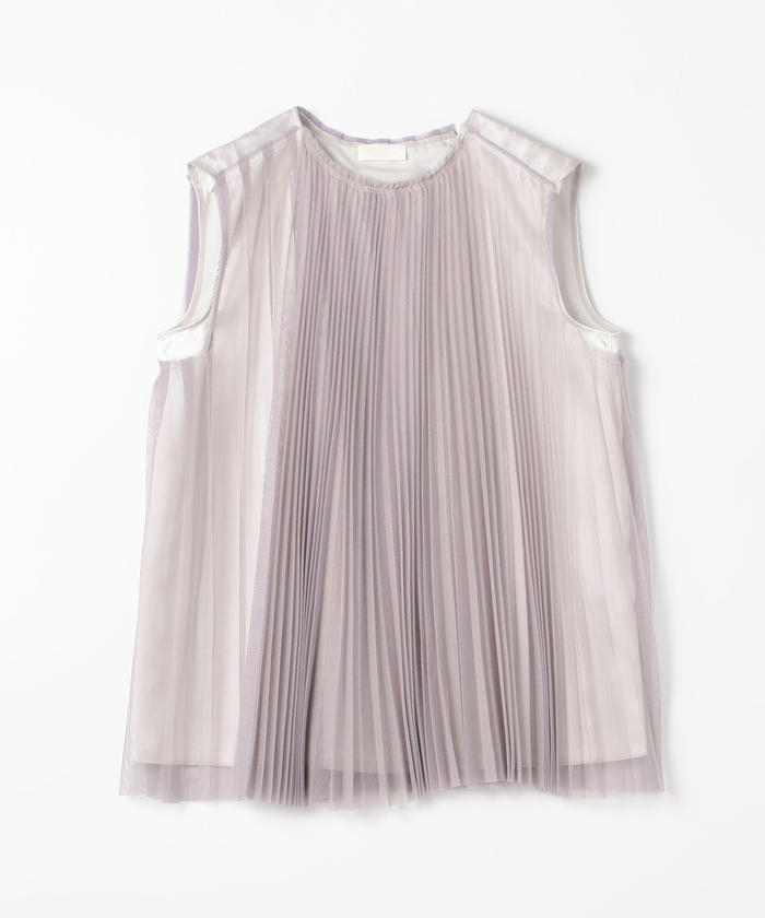 セール 40%OFF】シャンブレーチュールアシンメトリープリーツ