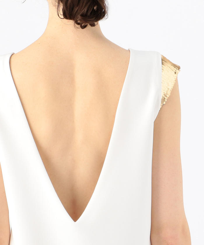 【メーカー直売】 MAISON スパンコールスリーブワンピース GUILLEMETTE ワンピース