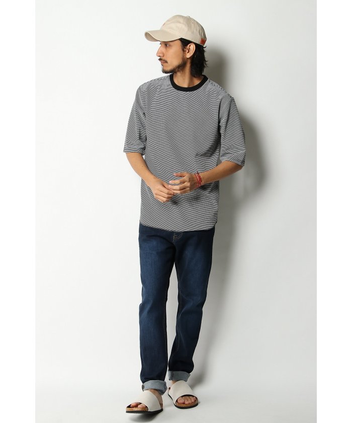 DAIRIKU ボーダーシャツ セール】ミジンボーダー5分袖Tシャツ(503146443) | イッカ(ikka