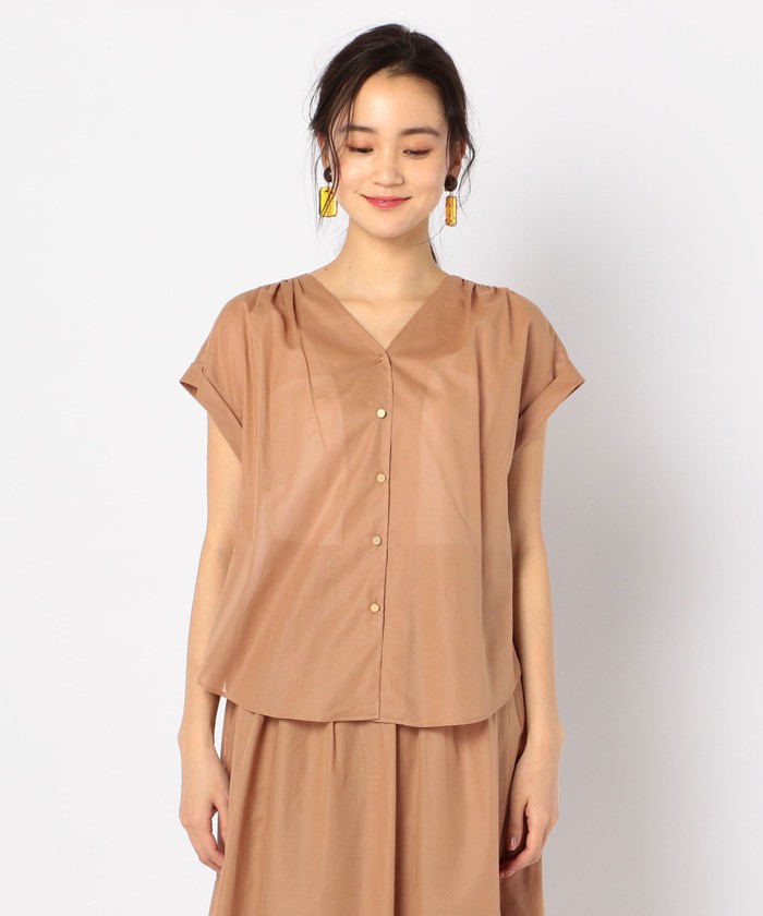 NOLLEY&#39;S - 【新品】ノーリーズ タイプライター ギャザーブラウス 前後差 黒 体型カバー 新品】ノーリーズ タイプライター ギャザーブラウス 前後差 黒