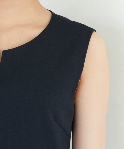 クーポン セール 42 Off セットアップ対応 麻調キーネックノースリーブワンピース ロペピクニック Rope Picnic D Fashion