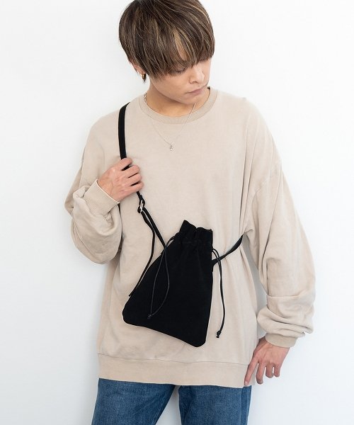 クーポン セール 65 Off Rename スエード 巾着バッグ ショルダーバッグ ユニセックス デバイス Device D Fashion