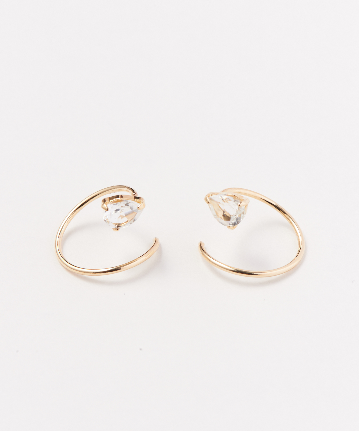 セール】【K10】ストーンダブルループピアス(503106330