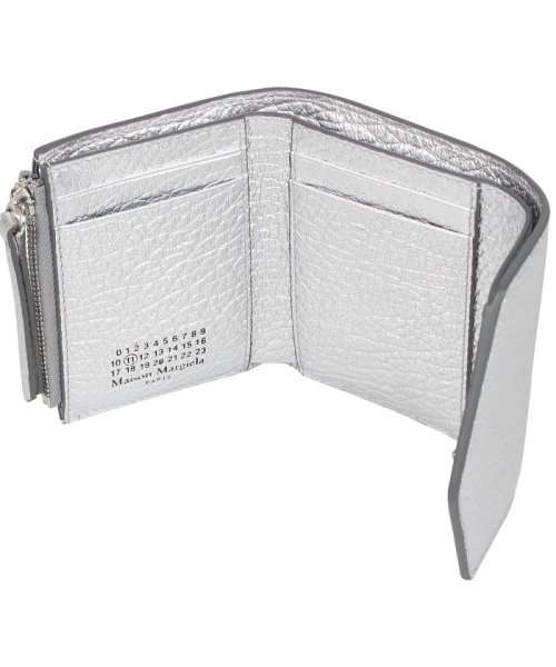 クーポン メゾンマルジェラ Maison Margiela 財布 三つ折り メンズ レディース Wallet シルバー S56ui0136 メゾンマルジェラ Maisonmargiela D Fashion