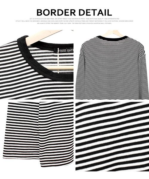 長袖tシャツ メンズ 大きいサイズ 無地 ボーダー フライス クルーネック カットソー Tシャツ 黒 インナー 白 ロンt カジュアル ロング 長袖 ビジネス ワンカラーズ One Colors D Fashion
