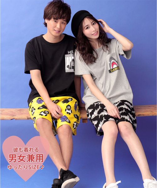 セール30 Off 部屋着 セットアップ ポケットｔシャツ 上下セット 男女兼用サイズ Tシャツ ショートパンツ ルームウェア レディース メンズ 夏 半袖 パジャマ 大 エメフィール Aimerfeel D Fashion