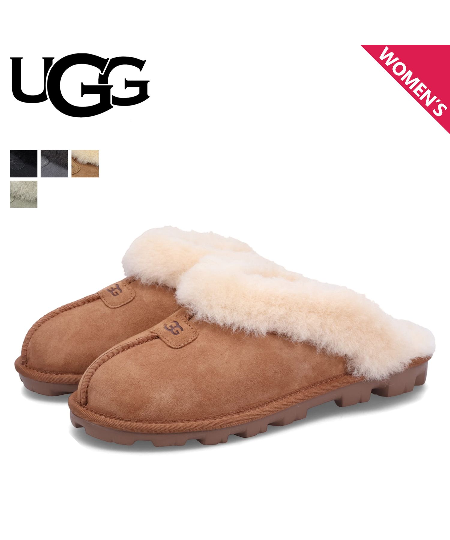 UGG アグ サンダル ファー スリッパ サボ コケット レディース