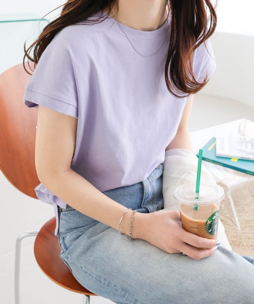 コットン天竺フレンチスリーブtシャツ トップス アンドミー And Me D Fashion コットン天竺フレンチスリーブtシャツ トップス アンドミー And Me D Fashion