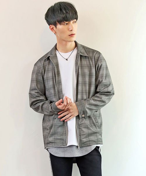 セール スイングトップメンズシャツジャケットブルゾンワイドシルエットドロップショルダー トップイズム Topism D Fashion