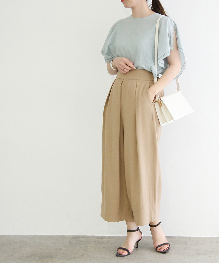 セール 70%OFF】【一部店舗限定】フロントタックガウチョパンツ