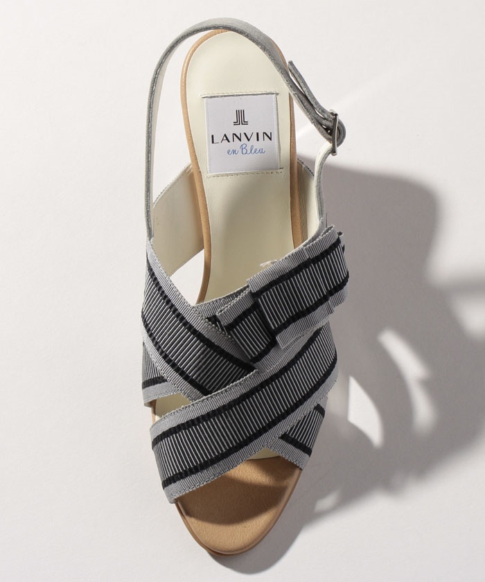【SEAL限定商品】 LANVIN en サイドリボンバックストラップサンダル Bleu - サンダル