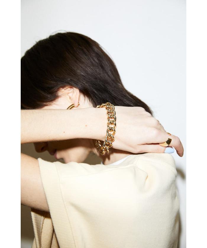 SAINT LAURENT】ロゴ IDプレート レザー ブレスレット (Saint