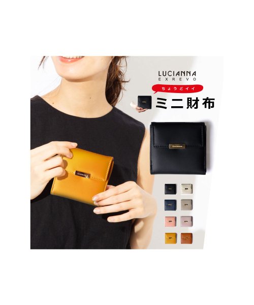二つ折り財布 レディース ミニ 財布 レディース 二つ折り コンパクト 小銭入れ 薄い カード 小さい財布 カード収納 定期入れ かわいい メンズ おしゃれ エクレボ Exrevo D Fashion