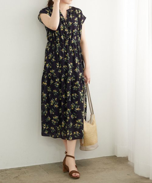 レモンプリントティアードワンピース ロペピクニック Rope Picnic D Fashion レモンプリントティアードワンピース ロペピクニック Rope Picnic D Fashion