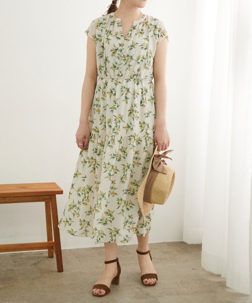 クーポン レモンプリントティアードワンピース ロペピクニック Rope Picnic D Fashion