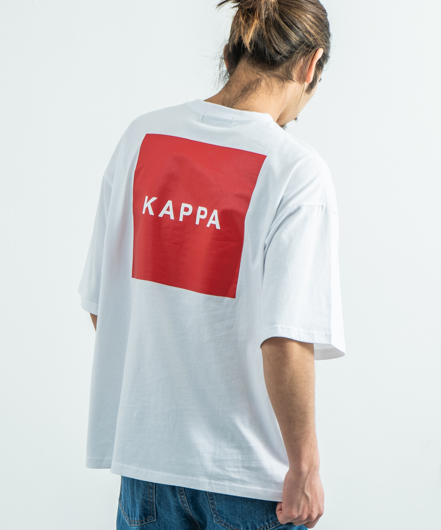 Kappa カッパ Tシャツ メンズ レディース ブランドロゴ 白 半袖 バック 
