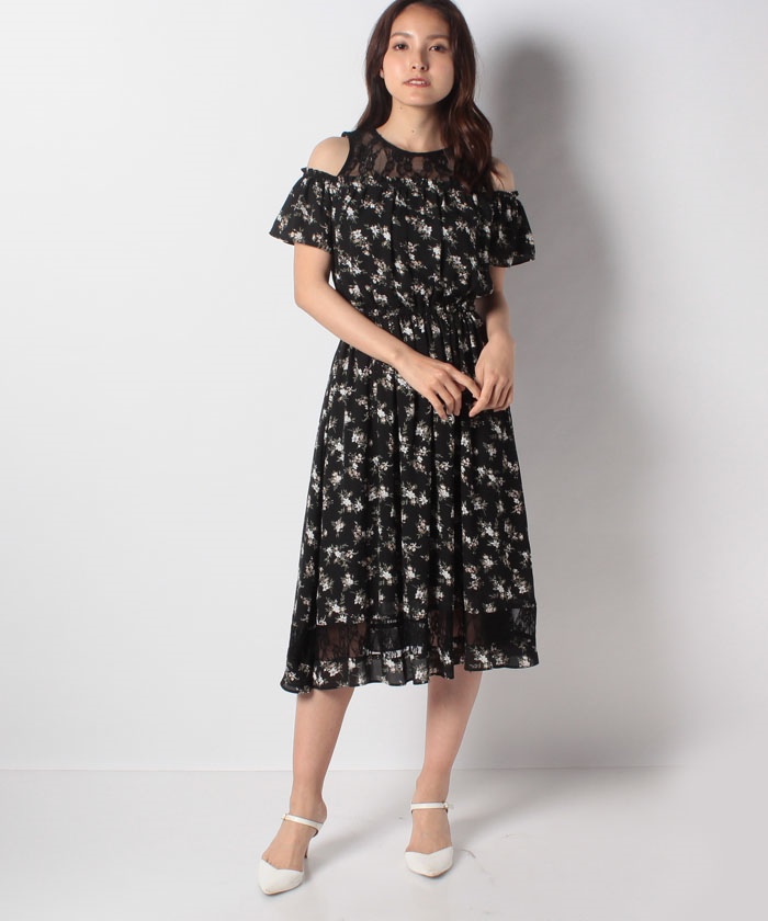 セール 74%OFF】イング INGNI レースレイヤー花柄肩開き セール 74%OFF】イング INGNI レースレイヤー花柄肩開き