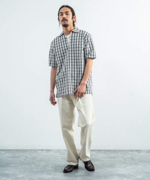 チェックシャツ メンズ 半袖 プルオーバー スキッパーシャツ グレンチェック カジュアル コットン 86 ロッキーモンロー Rocky Monroe D Fashion チェックシャツ メンズ 半袖 プルオーバー スキッパーシャツ グレンチェック カジュアル コットン 86 ロッキーモンロー Rocky Monroe D Fashion