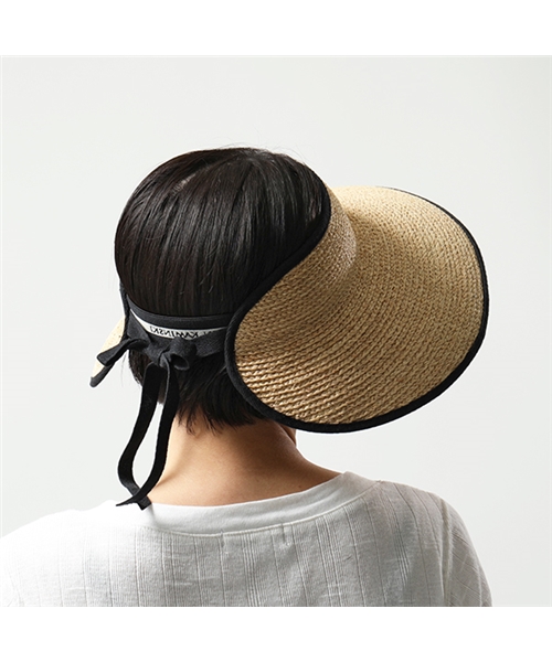 セール 21%OFF】Mai ラフィア サンバイザー 帽子 UPF 50+ カラー2色 