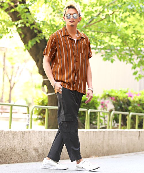 セール ストライプ半袖オープンカラーシャツ シャツ メンズ 半袖 無地 オープンカラー ストライプ ラグスタイル Luxstyle D Fashion セール ストライプ半袖オープンカラーシャツ シャツ メンズ 半袖 無地 オープンカラー ストライプ ラグスタイル Luxstyle D Fashion