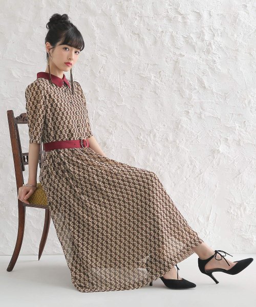 セール 幾何学柄レトロシャツワンピース オシャレウォーカー Osharewalker D Fashion セール 幾何学柄レトロシャツワンピース オシャレウォーカー Osharewalker D Fashion