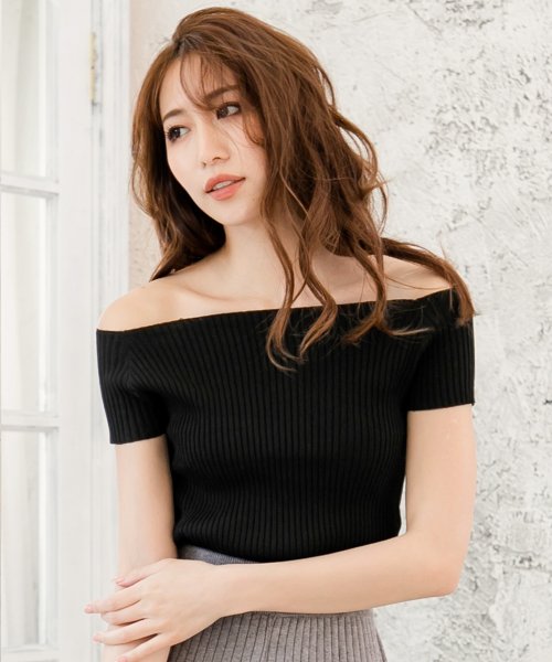 セール オフショルダーリブニットトップス トップス レディース 半袖 ニット リブ カットソー セクシー オフショルダー サマーニット リブニット 肩出 ジュリアブティック Julia Boutique D Fashion セール オフショルダーリブニットトップス トップス レディース 半袖 ニット リブ カットソー セクシー オフショルダー サマーニット リブニット 肩出 ジュリアブティック Julia Boutique D Fashion