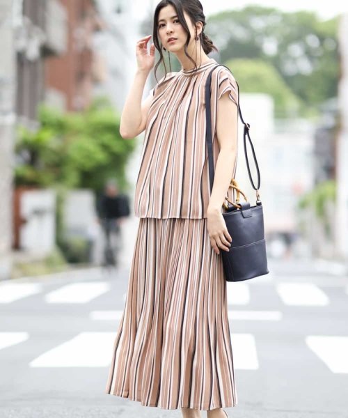 セール 洗える ストライププリーツスカンツ オフオン Ofuon D Fashion セール 洗える ストライププリーツスカンツ オフオン Ofuon D Fashion