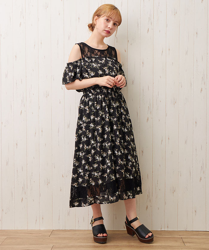 セール 74%OFF】イング INGNI レースレイヤー花柄肩開き セール 74%OFF】イング INGNI レースレイヤー花柄肩開き