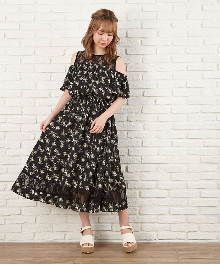 セール 74%OFF】イング INGNI レースレイヤー花柄肩開き セール 74%OFF】イング INGNI レースレイヤー花柄肩開き