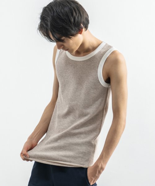 Hanes ヘインズ Hm3 R101 タンクトップ メンズ 無地 白 黒 グレー ネイビー シンプル ノースリーブ ワッフル 通気性 インナー 肌着 下着 タ ロッキーモンロー Rocky Monroe D Fashion