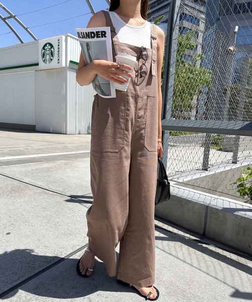 クーポン セール10 Off レーヨンリネンベイカーサロペット オールインワン ワンピース 502506256 アンドミー And Me D Fashion