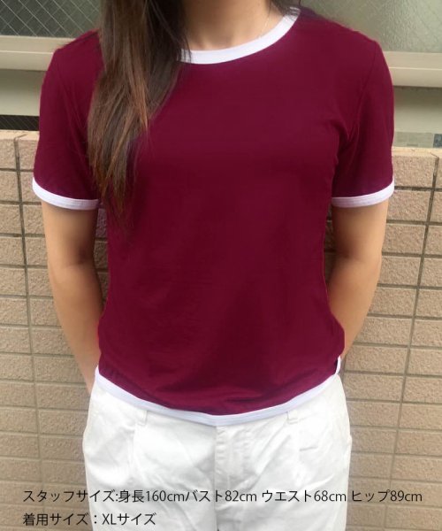 Tシャツ トップス レディース 半袖 クルーネック 配色 ショート丈 ｔシャツ半袖 カラー 無地 シンプル カットソーカジュアル ショッピングゴー Shoppinggo D Fashion