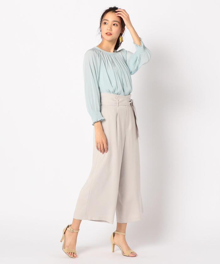 クーポン】【セール 40%OFF】シルクタッチシャーリングブラウス クーポン】【セール 40%OFF】シルクタッチシャーリングブラウス