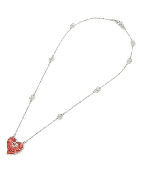 グッチ ネックレス アクセサリー レディース Gucci J8410 8133 シルバー レッド グッチ Gucci D Fashion