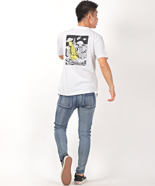 セール イラストプリント半袖tシャツ Tシャツ メンズ 半袖 バックプリント イラスト Ufo 土星 ロケット ラグスタイル Luxstyle D Fashion