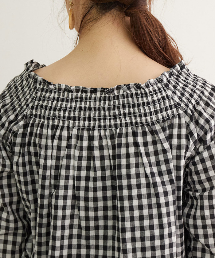 セール 48%OFF】【2WAY】ギンガムチェックブラウス(503294656