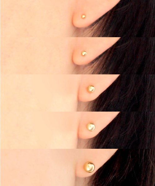 セール K18yg 丸玉 4mm 18金ゴールド ボールピアス ジュエリーセレクション Jewelry Selection D Fashion
