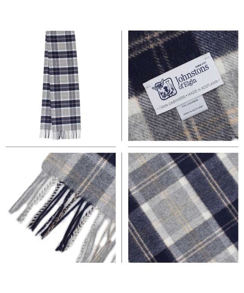 ジョンストンズ Johnstons カシミア マフラー チェック Cashmere Tartan Mufflers Wa レディース メンズ ジョンストンズ Johnstons D Fashion