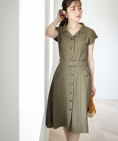 ベルト付きトレンチ風ワンピース トッコクローゼット Tocco Closet D Fashion ベルト付きトレンチ風ワンピース トッコクローゼット Tocco Closet D Fashion
