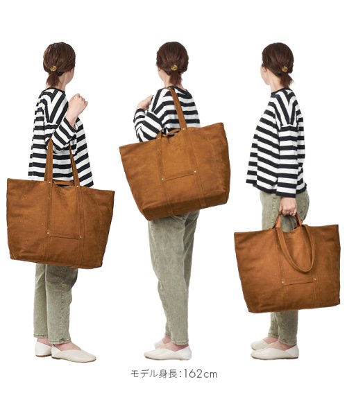 Slow バッグ トートバッグ メンズ キャンバス 大きめ 本革 大容量 A3 スロウ ホースヌバック Horse Nubuck 49s227i スロウ Slow D Fashion
