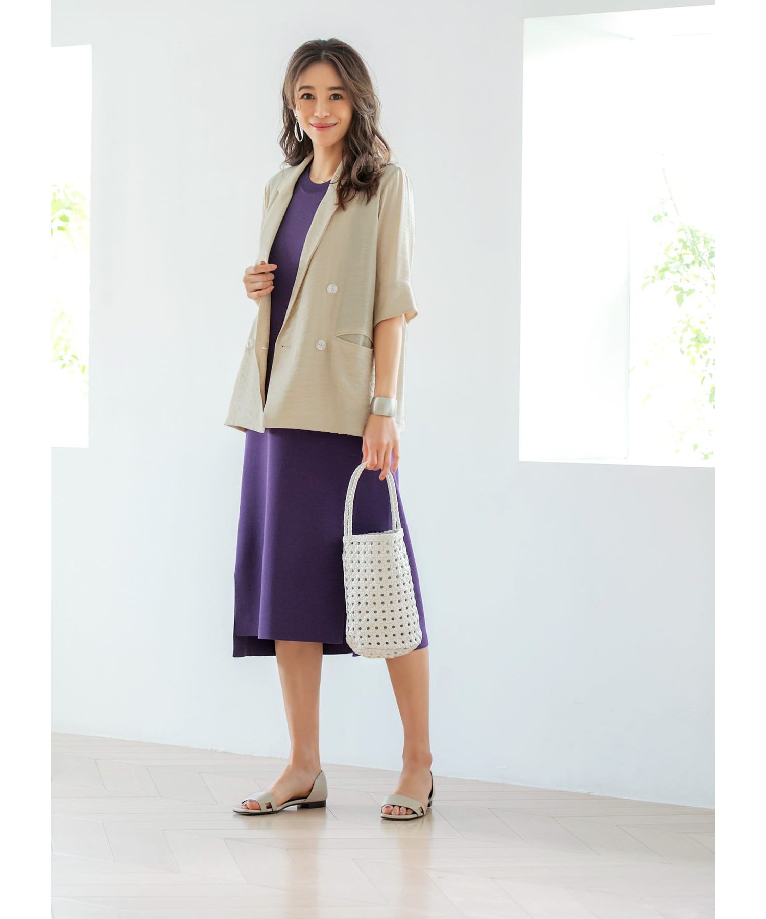 スタイルデリ STYLE DELI 【LUXE】微光沢表面シボ感ダブル スタイルデリ STYLE DELI 【LUXE】微光沢表面シボ感ダブル