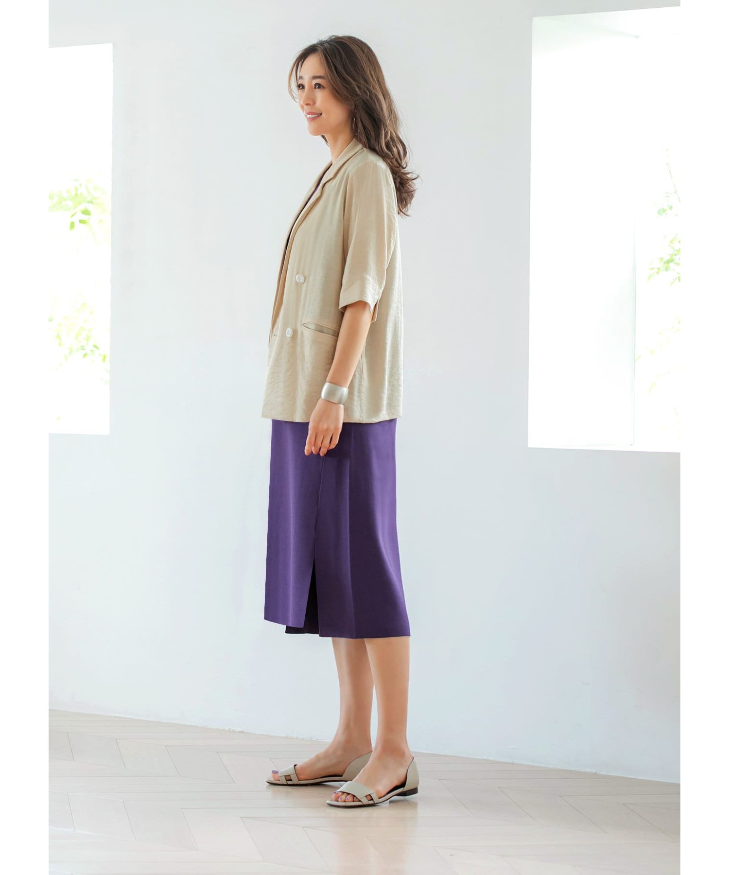 スタイルデリ STYLE DELI 【LUXE】微光沢表面シボ感ダブル スタイルデリ STYLE DELI 【LUXE】微光沢表面シボ感ダブル