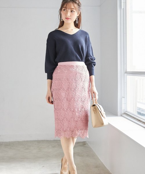フラワーレースタイトスカート トッコクローゼット Tocco Closet D Fashion フラワーレースタイトスカート トッコクローゼット Tocco Closet D Fashion