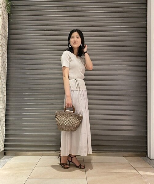 セール プリーツドッキングワンピース ナノ ユニバース Nano Universe D Fashion