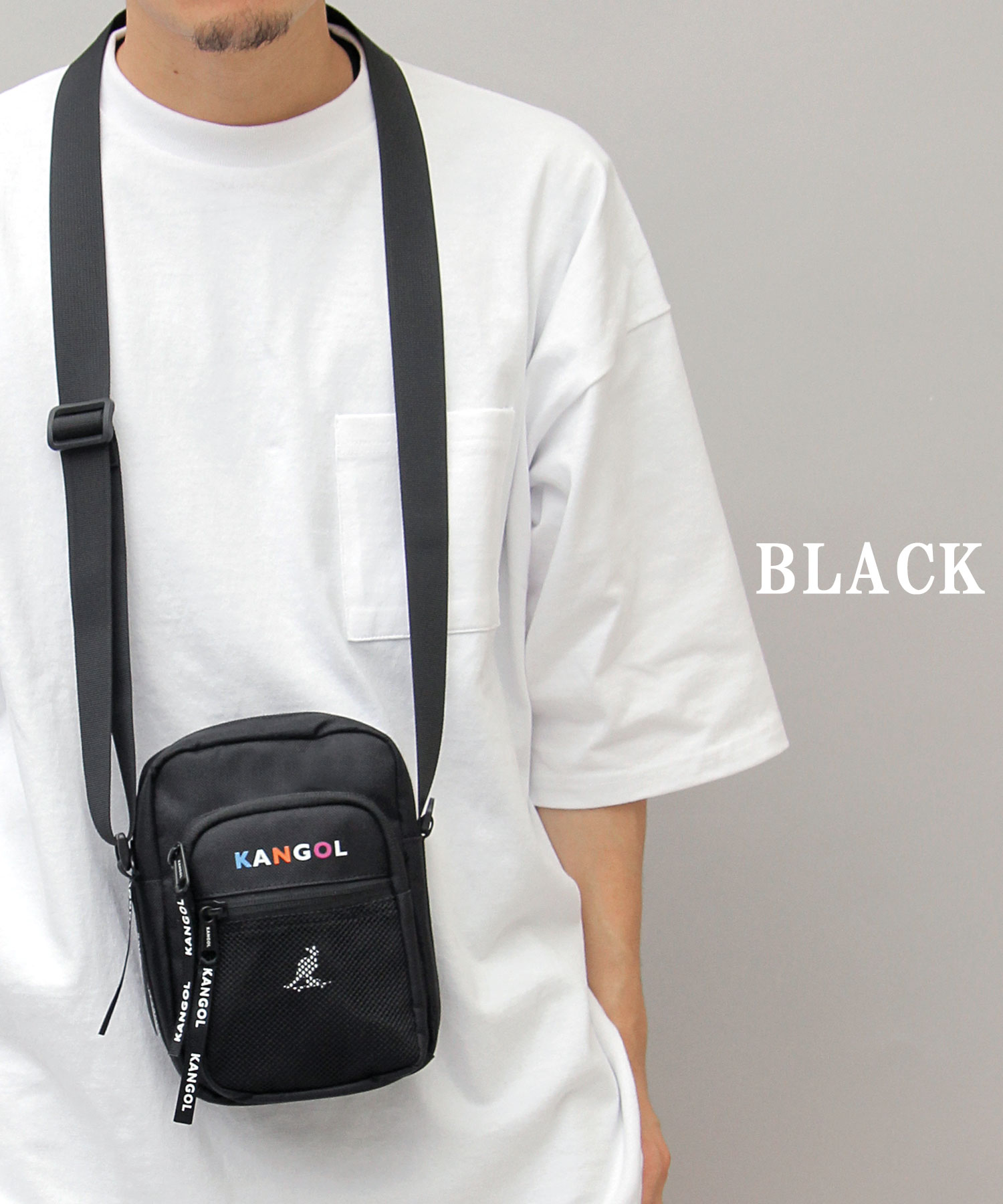 KANGOL/カンゴール】カラフルロゴボックス型ミニショルダー KANGOL/カンゴール】カラフルロゴボックス型ミニショルダー