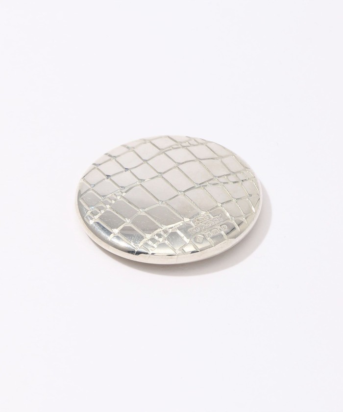 BUNNEY 34mm Hand Emgraved Crocodile Badge シルバー バッジ