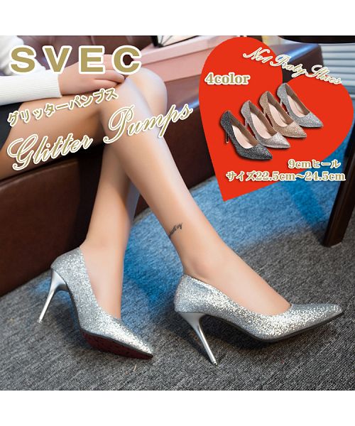 シュベック SVEC グリッターパンプス(503300304) | シュベック