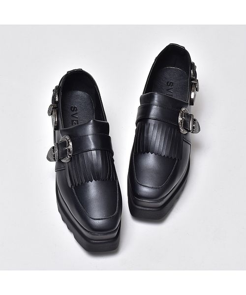 特価商品  セール 40%OFF】ローファー タッセル ベルト レディース 厚底 靴