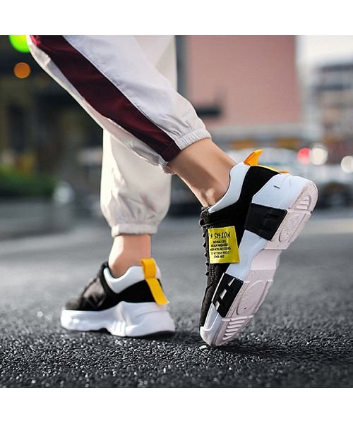 クーポン スニーカー メンズ ローカット 2トーンカラー ブラック レッド ブラウン イエロータグ ウォーキング 人気 お洒落 かっこいい 韓国 韓流 新作 19 春 シュベック Svec D Fashion